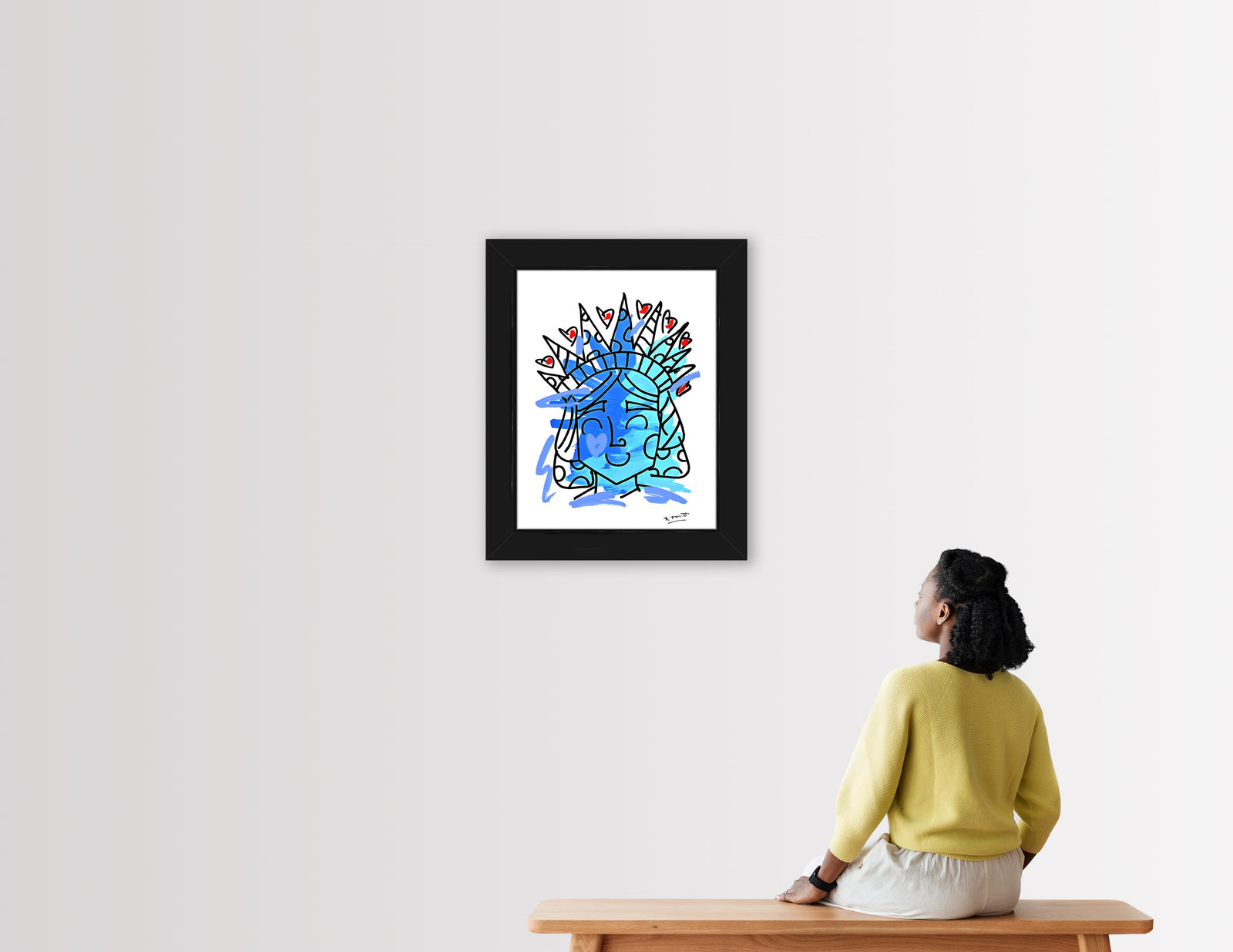 Lady Liberty - Mixed Media Original