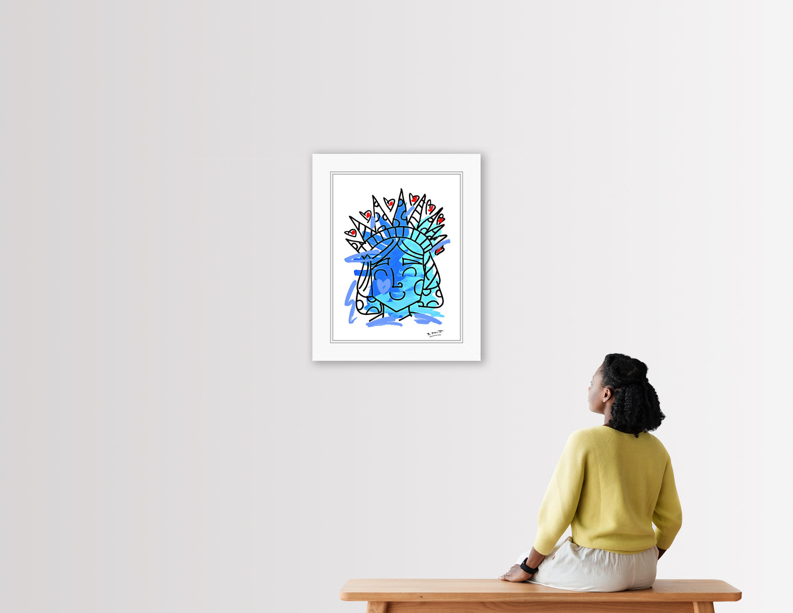 Lady Liberty - Mixed Media Original