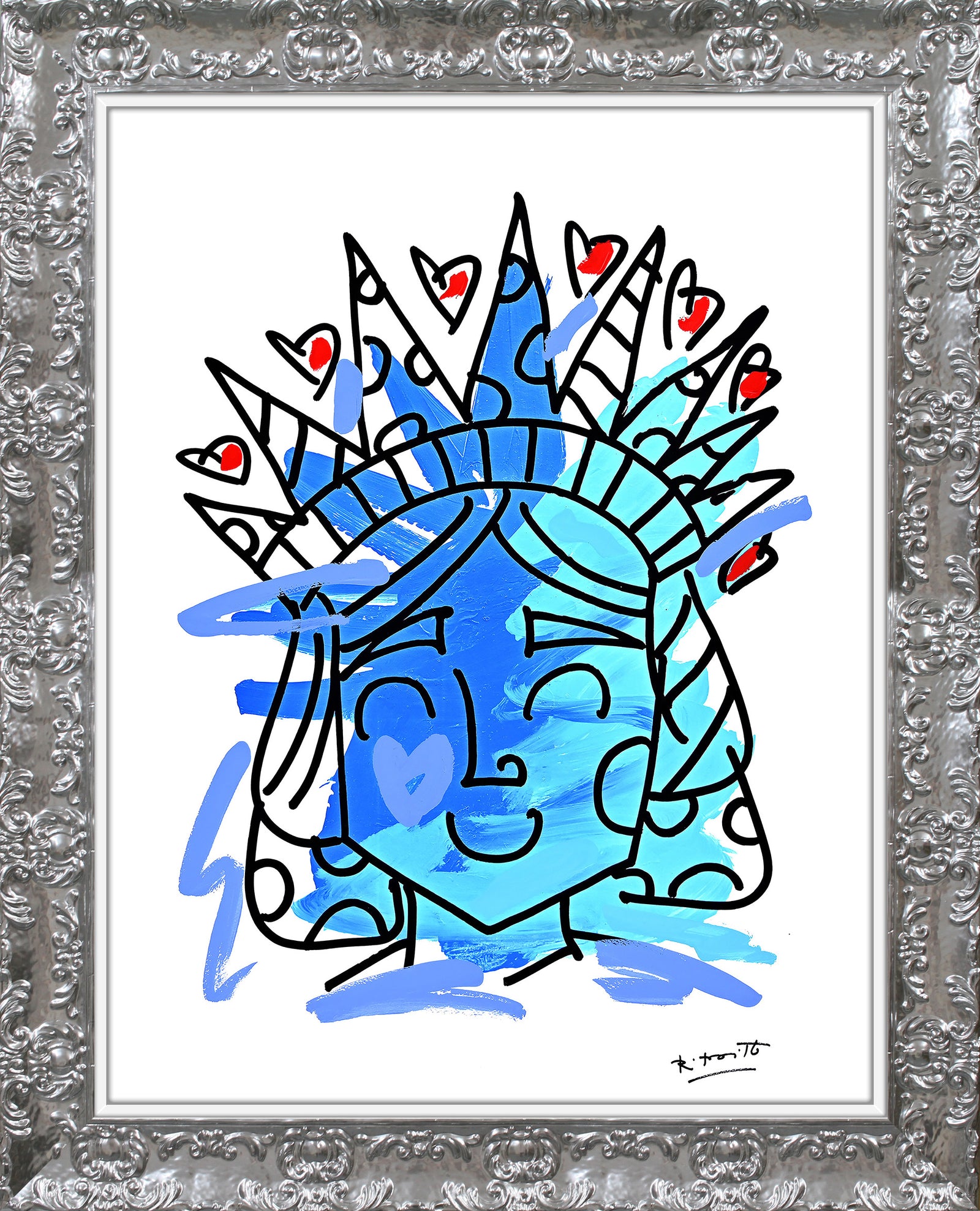 Lady Liberty - Mixed Media Original
