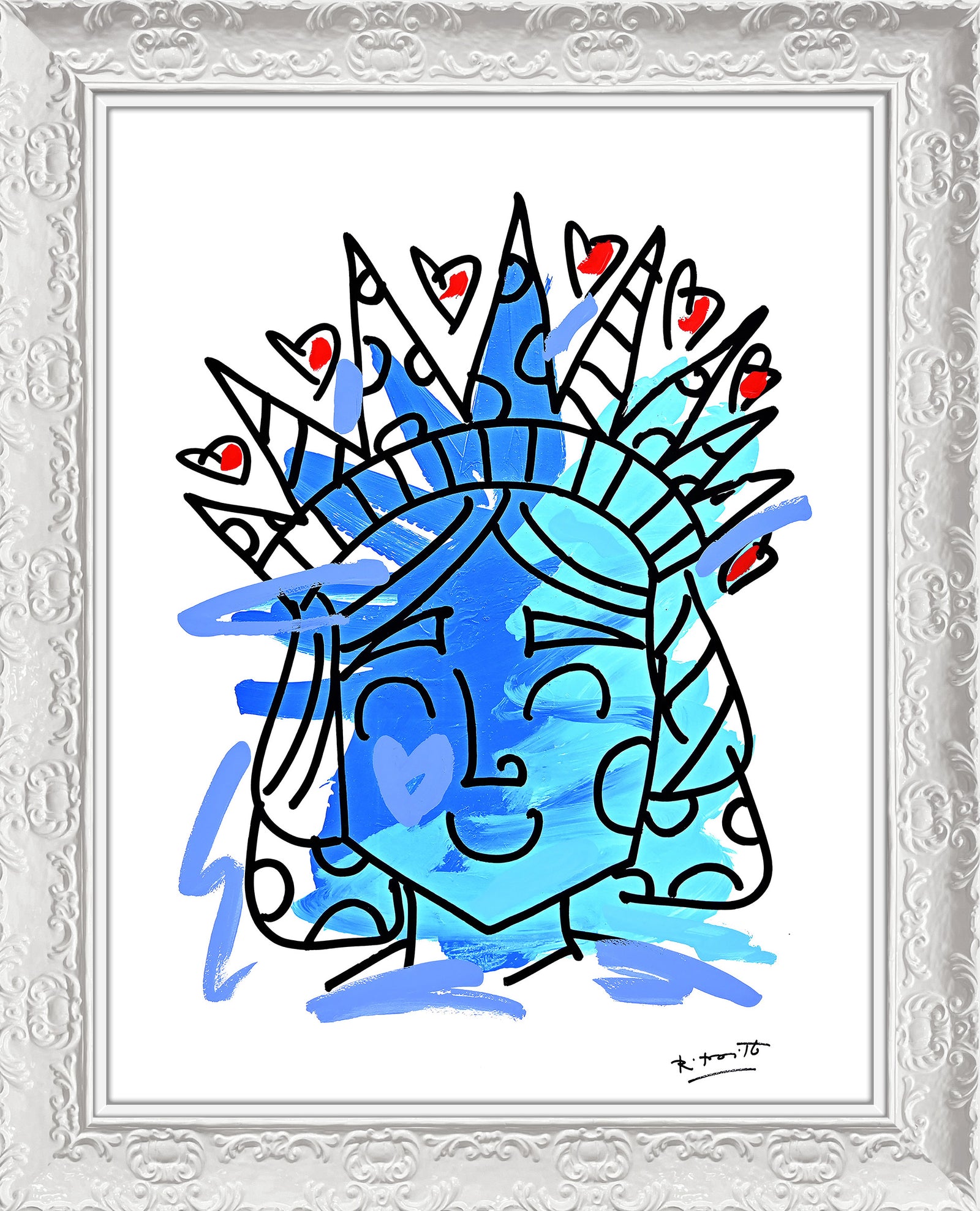 Lady Liberty - Mixed Media Original