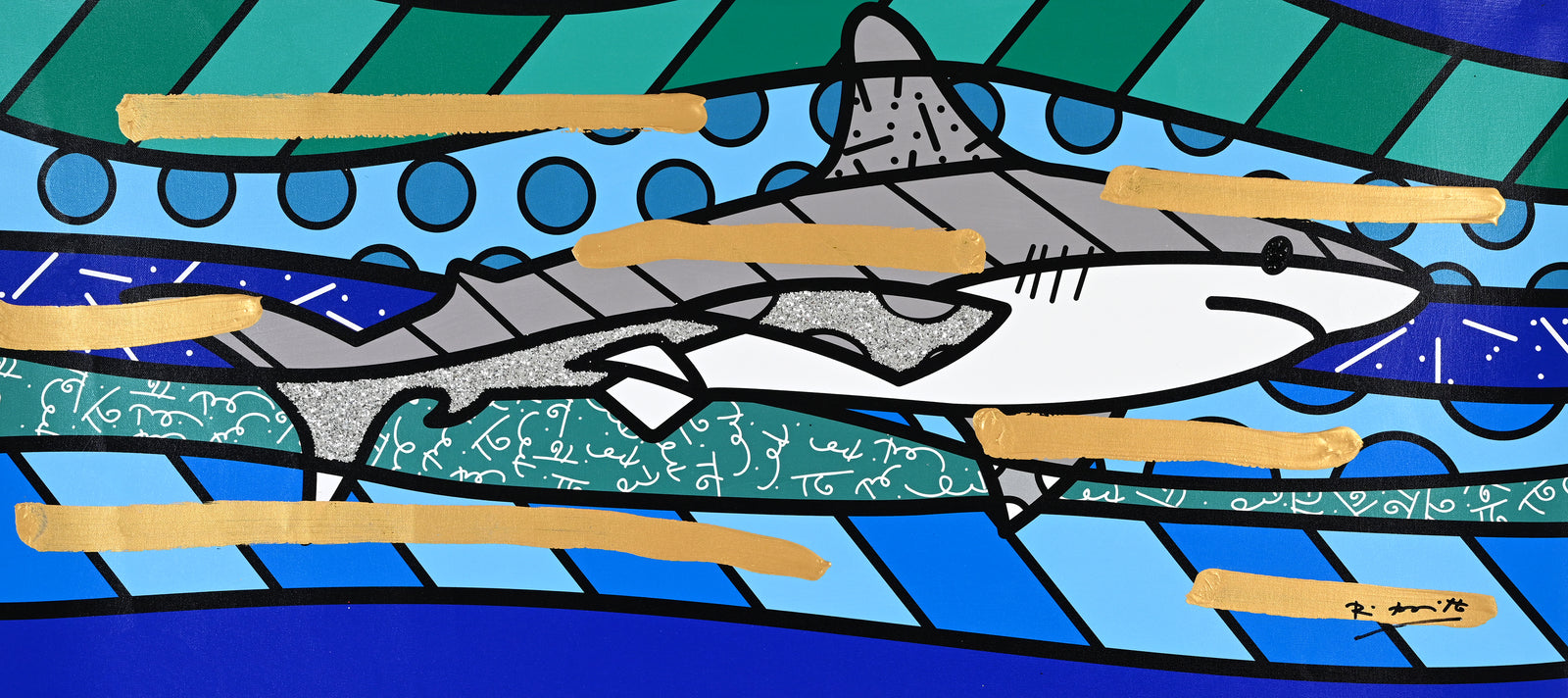 BRENDAN'S SHARK -  Mixed Media Original