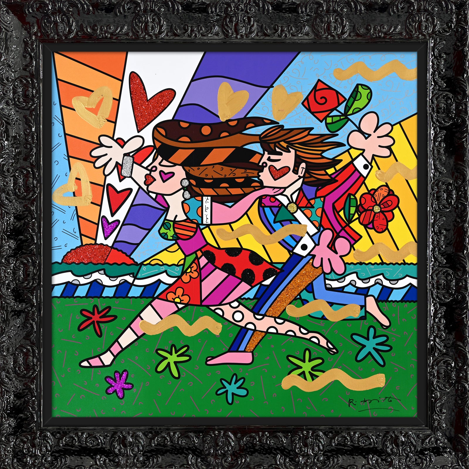 LOVE IN THE PARK -  Mixed Media Original