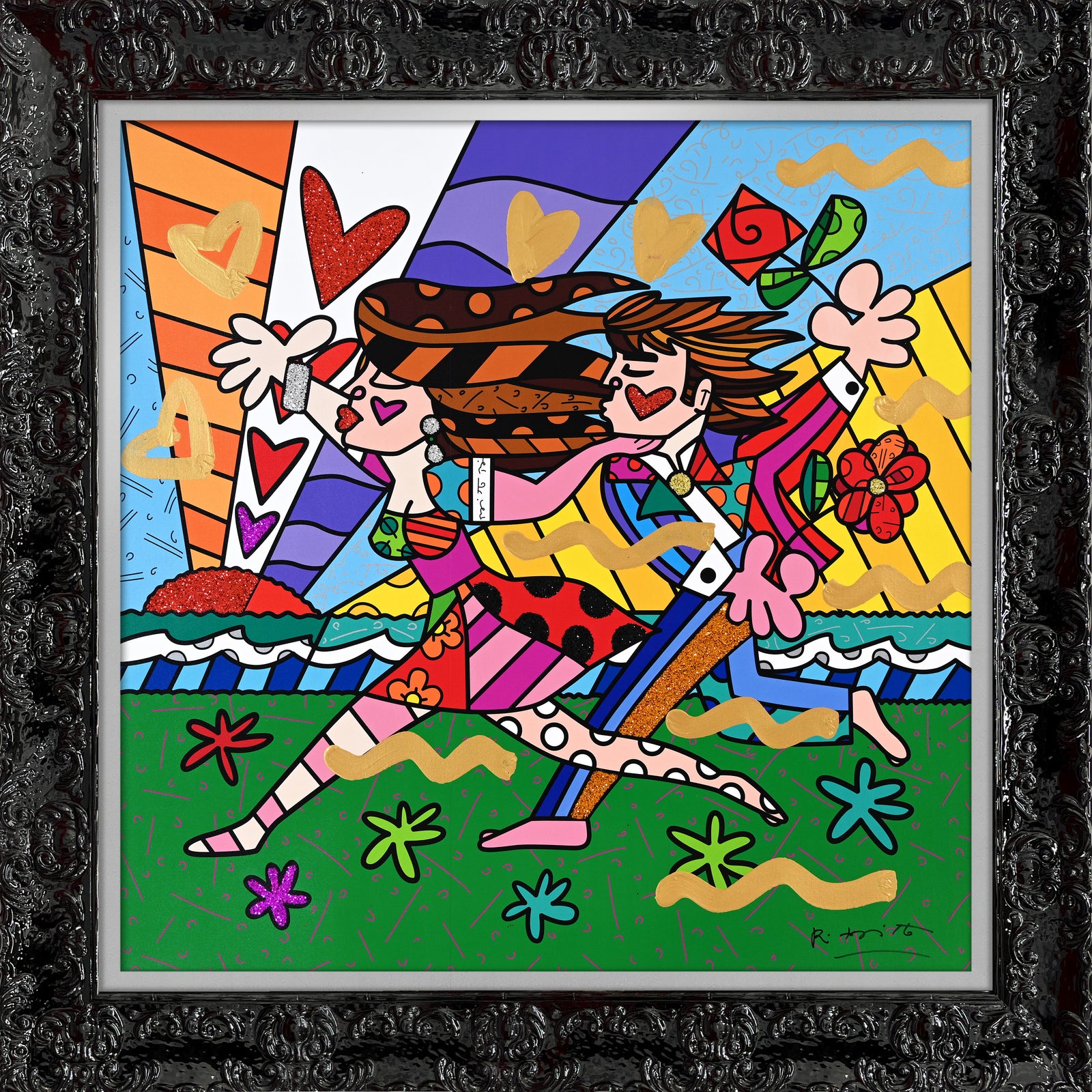 LOVE IN THE PARK -  Mixed Media Original