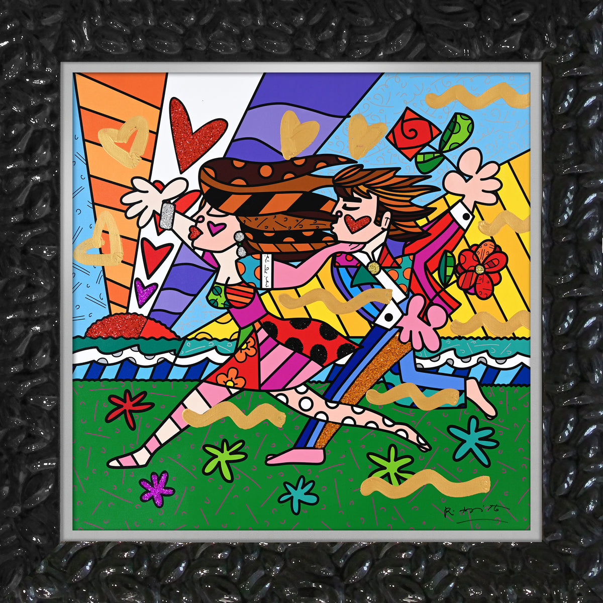 LOVE IN THE PARK -  Mixed Media Original