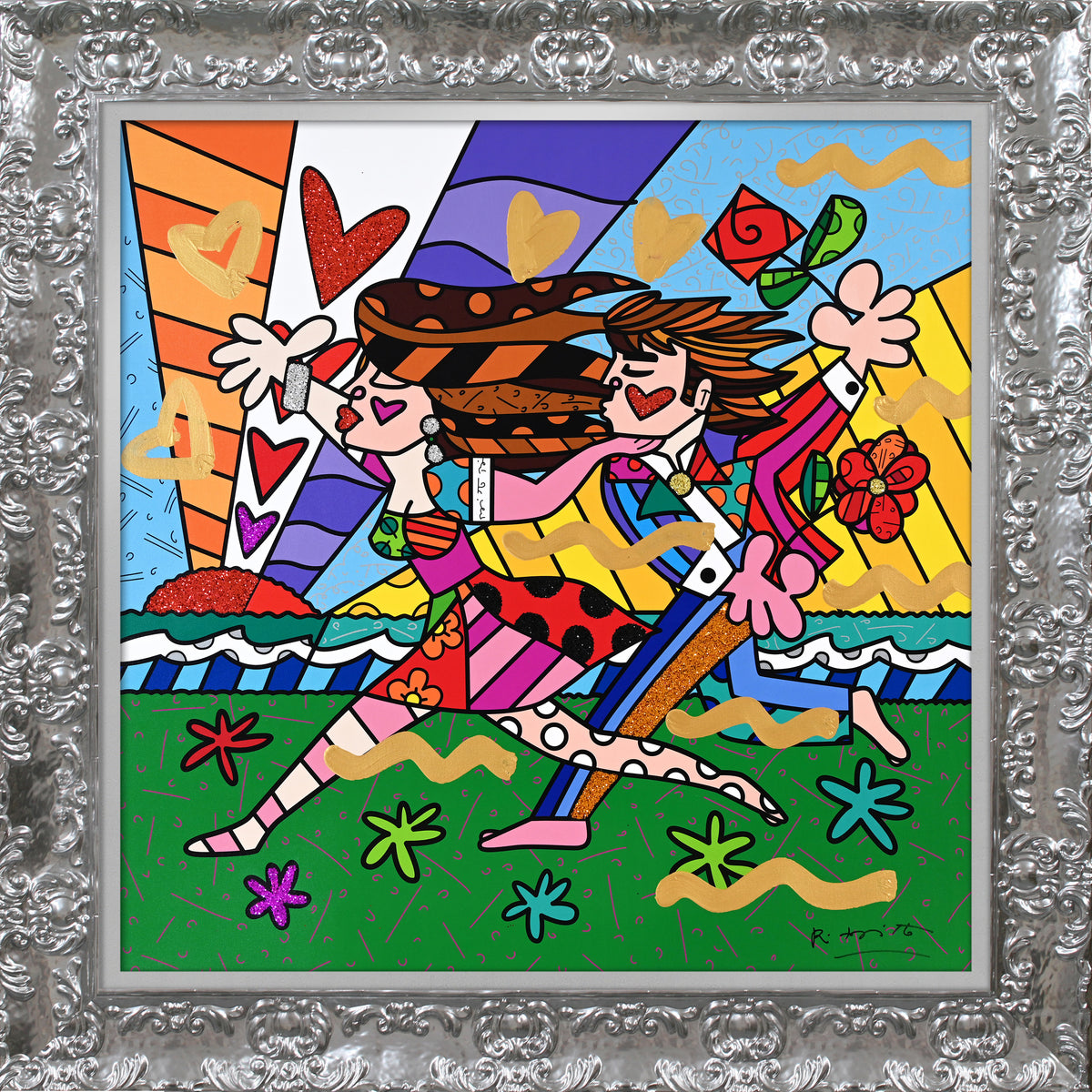 LOVE IN THE PARK -  Mixed Media Original