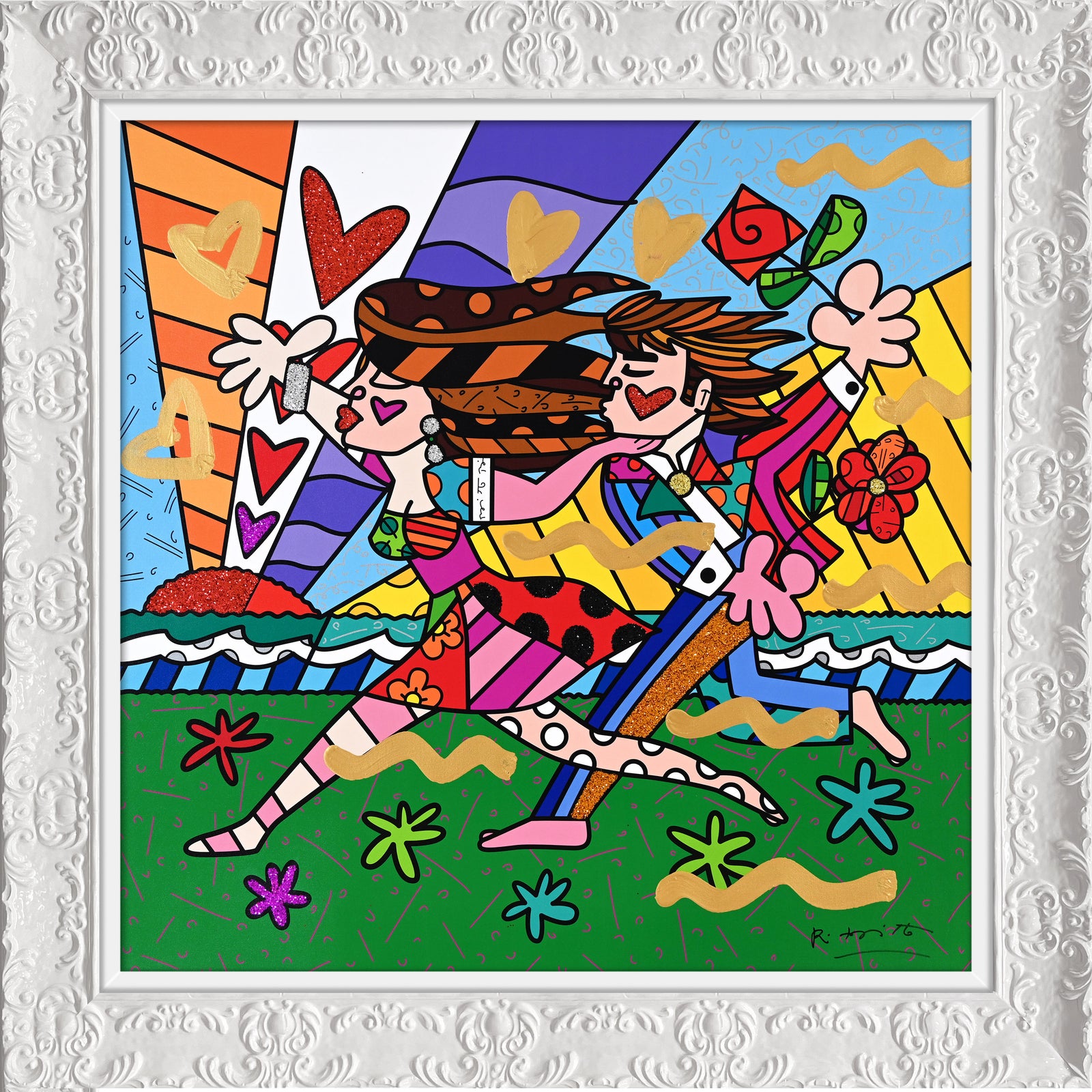 LOVE IN THE PARK -  Mixed Media Original