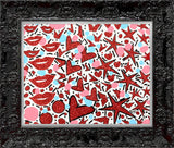 HEARTS & KISSES - Mixed Media Original