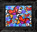 LOVE IS IN THE AIR TOO (BLUE) -  Mixed Media Original