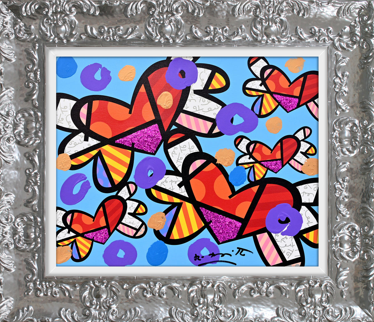 LOVE IS IN THE AIR TOO (BLUE) -  Mixed Media Original