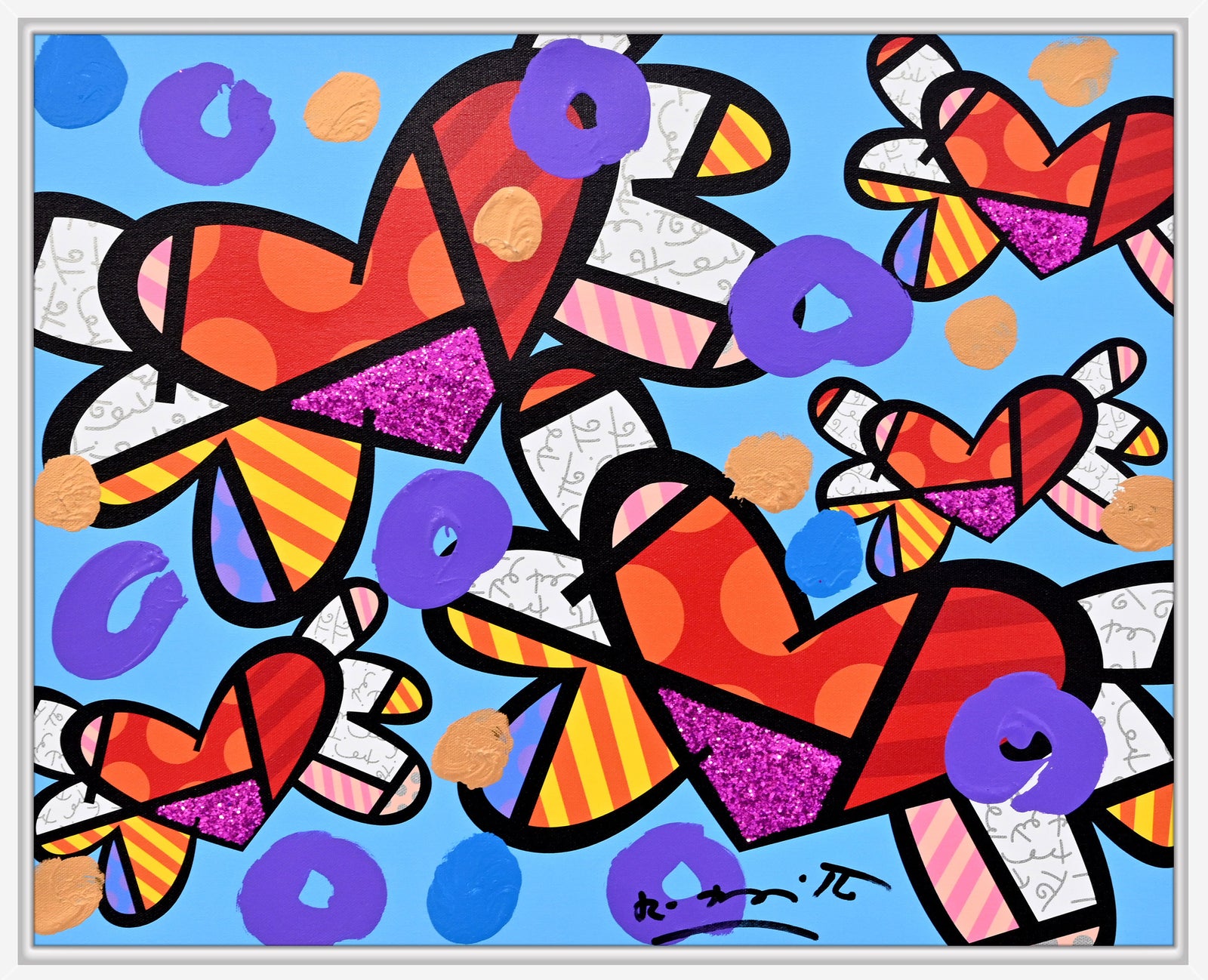 LOVE IS IN THE AIR TOO (BLUE) -  Mixed Media Original