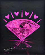 MAGENTA DIAMOND - Mixed Media Original **SOLD**