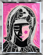 MOTHER IN PINK SILVER -  Mixed Media Original