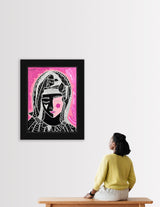 MOTHER IN PINK SILVER -  Mixed Media Original