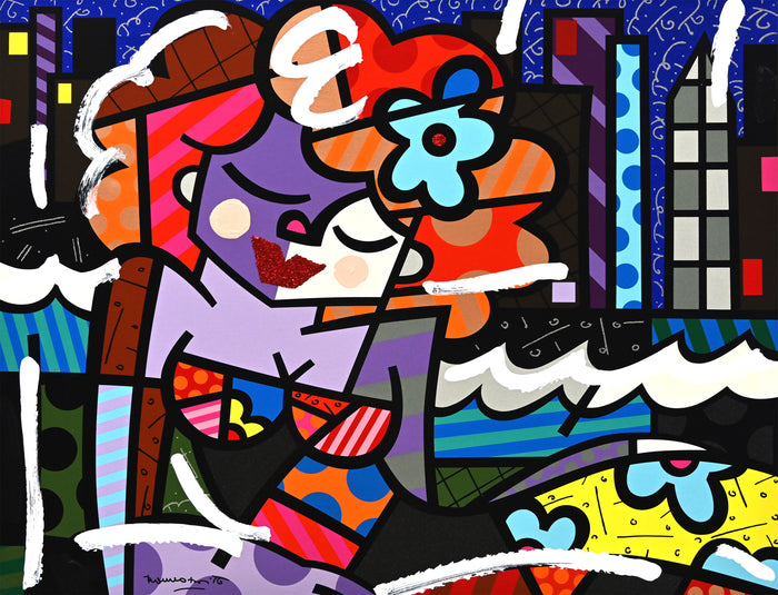 DOWNTOWN GIRL - Mixed Media Original