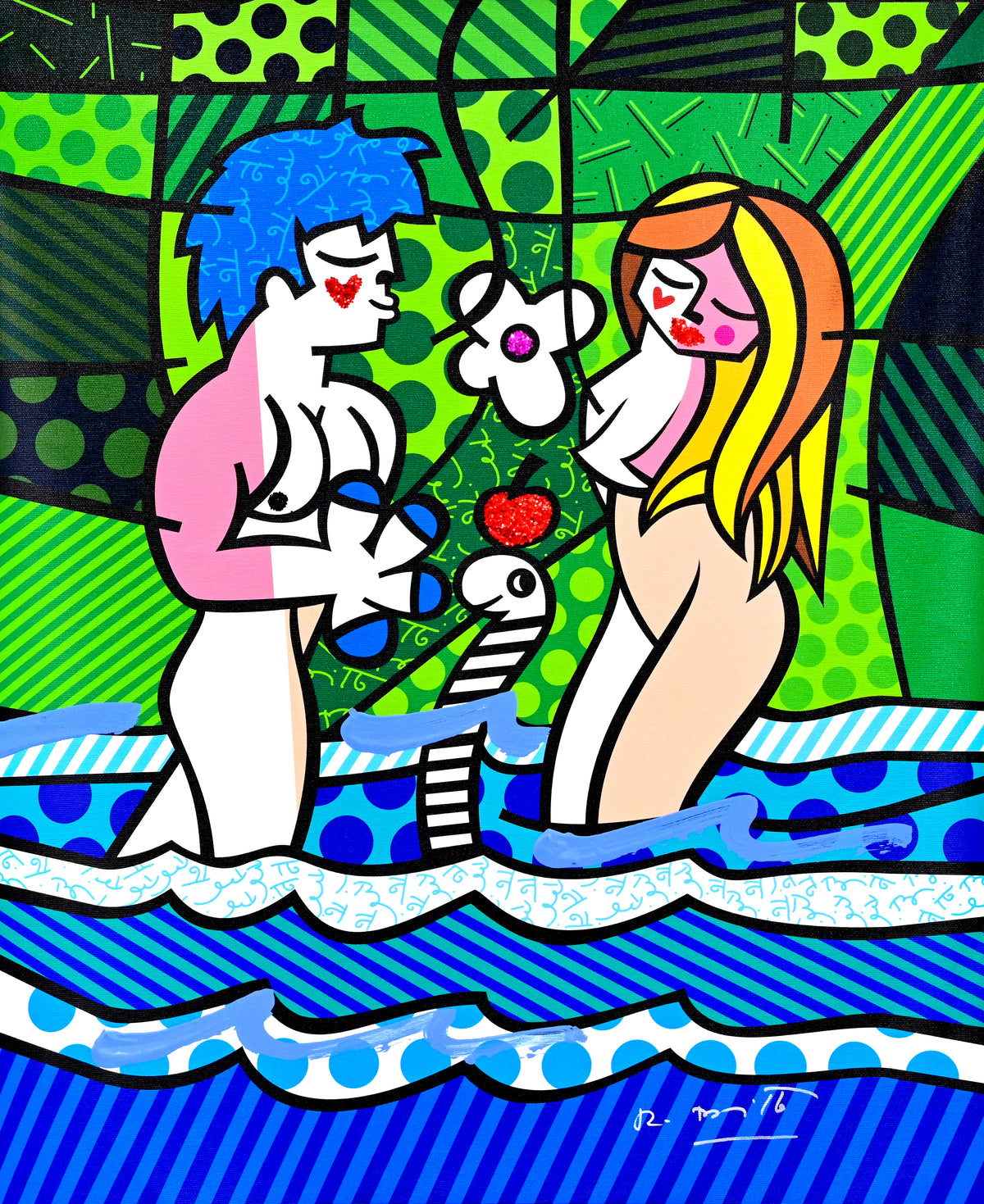 EVE &amp; ADAM -  Mixed Media Original