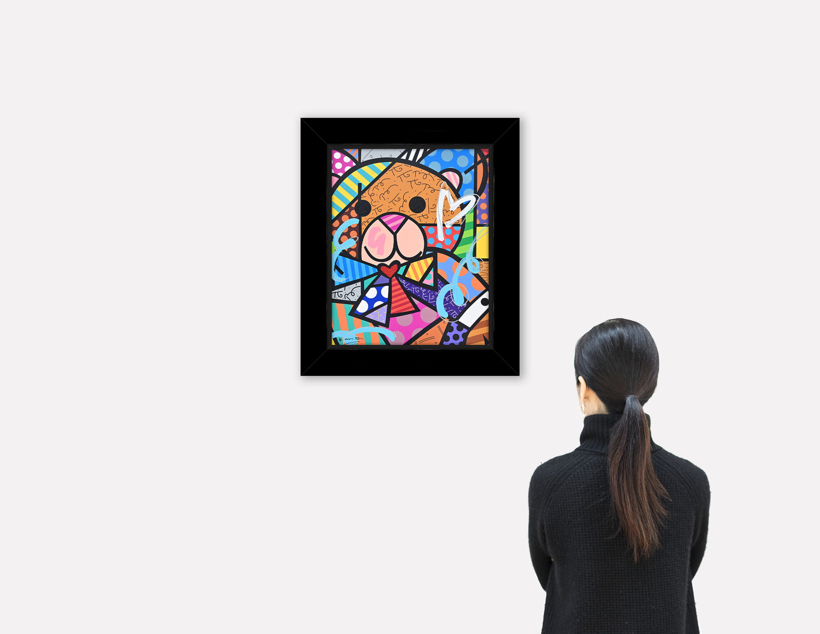 HUG BEAR - Mixed Media Original