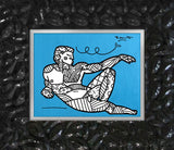 ANGELO (METALLIC BLUE) -  Mixed Media Original