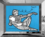 ANGELO (METALLIC BLUE) -  Mixed Media Original