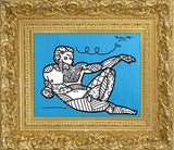 ANGELO (METALLIC BLUE) -  Mixed Media Original
