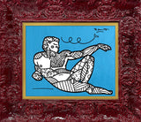 ANGELO (METALLIC BLUE) -  Mixed Media Original