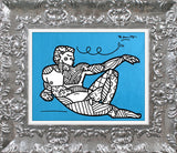 ANGELO (METALLIC BLUE) -  Mixed Media Original