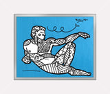 ANGELO (METALLIC BLUE) -  Mixed Media Original