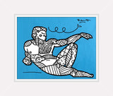 ANGELO (METALLIC BLUE) -  Mixed Media Original