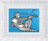 ANGELO (METALLIC BLUE) -  Mixed Media Original