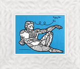 ANGELO (METALLIC BLUE) -  Mixed Media Original