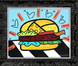 BURGER -  Mixed Media Original *SOLD*