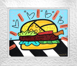 BURGER -  Mixed Media Original *SOLD*
