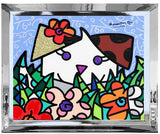 SPRING PUPPY -  Mixed Media Original