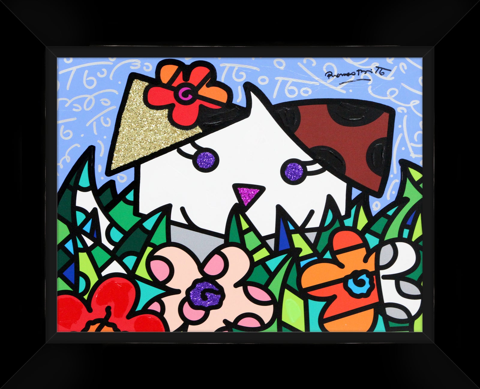 SPRING PUPPY -  Mixed Media Original