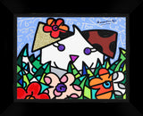 SPRING PUPPY -  Mixed Media Original