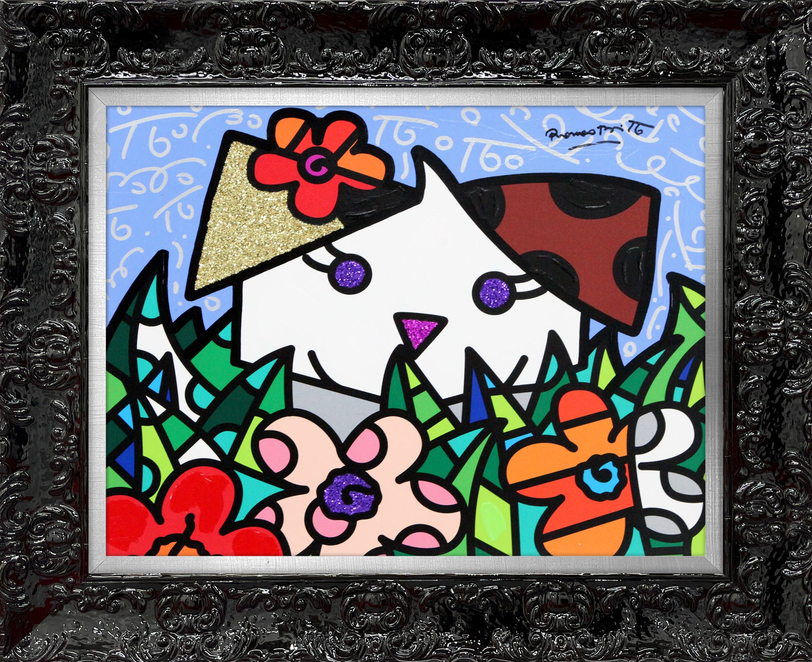 SPRING PUPPY -  Mixed Media Original