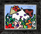 SPRING PUPPY -  Mixed Media Original