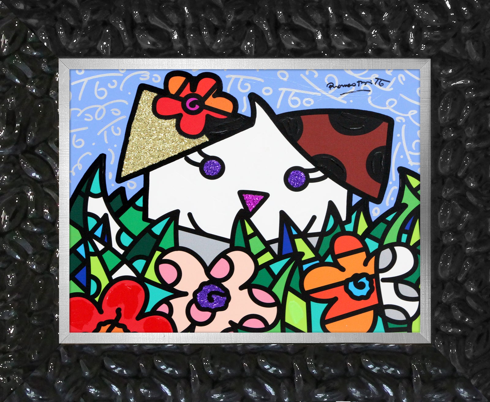 SPRING PUPPY -  Mixed Media Original