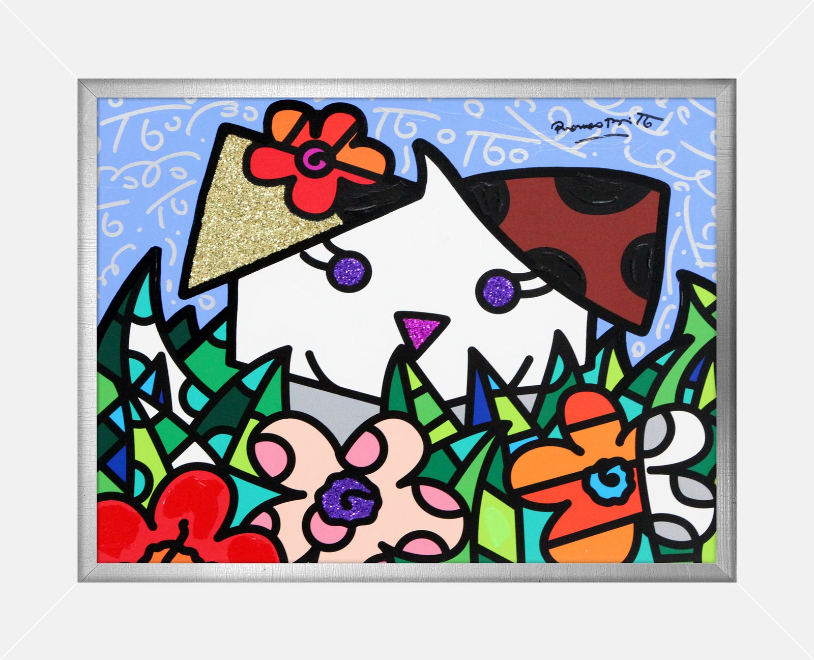 SPRING PUPPY -  Mixed Media Original