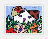 SPRING PUPPY -  Mixed Media Original