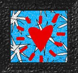 HUGE HEART - Mixed Media Original
