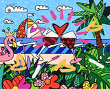 MIAMI BEACH PARADISE -  Mixed Media Original *SOLD*