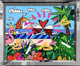 MIAMI BEACH PARADISE -  Mixed Media Original *SOLD*