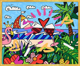 MIAMI BEACH PARADISE -  Mixed Media Original *SOLD*