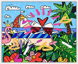 MIAMI BEACH PARADISE -  Mixed Media Original *SOLD*