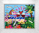 MIAMI BEACH PARADISE -  Mixed Media Original *SOLD*
