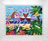 MIAMI BEACH PARADISE -  Mixed Media Original *SOLD*