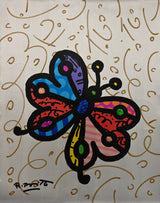 GARDEN BUTTERFLY -  Mixed Media Original