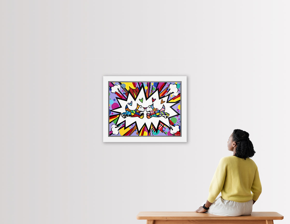 TWO SCOTTIES - Mixed Media Original