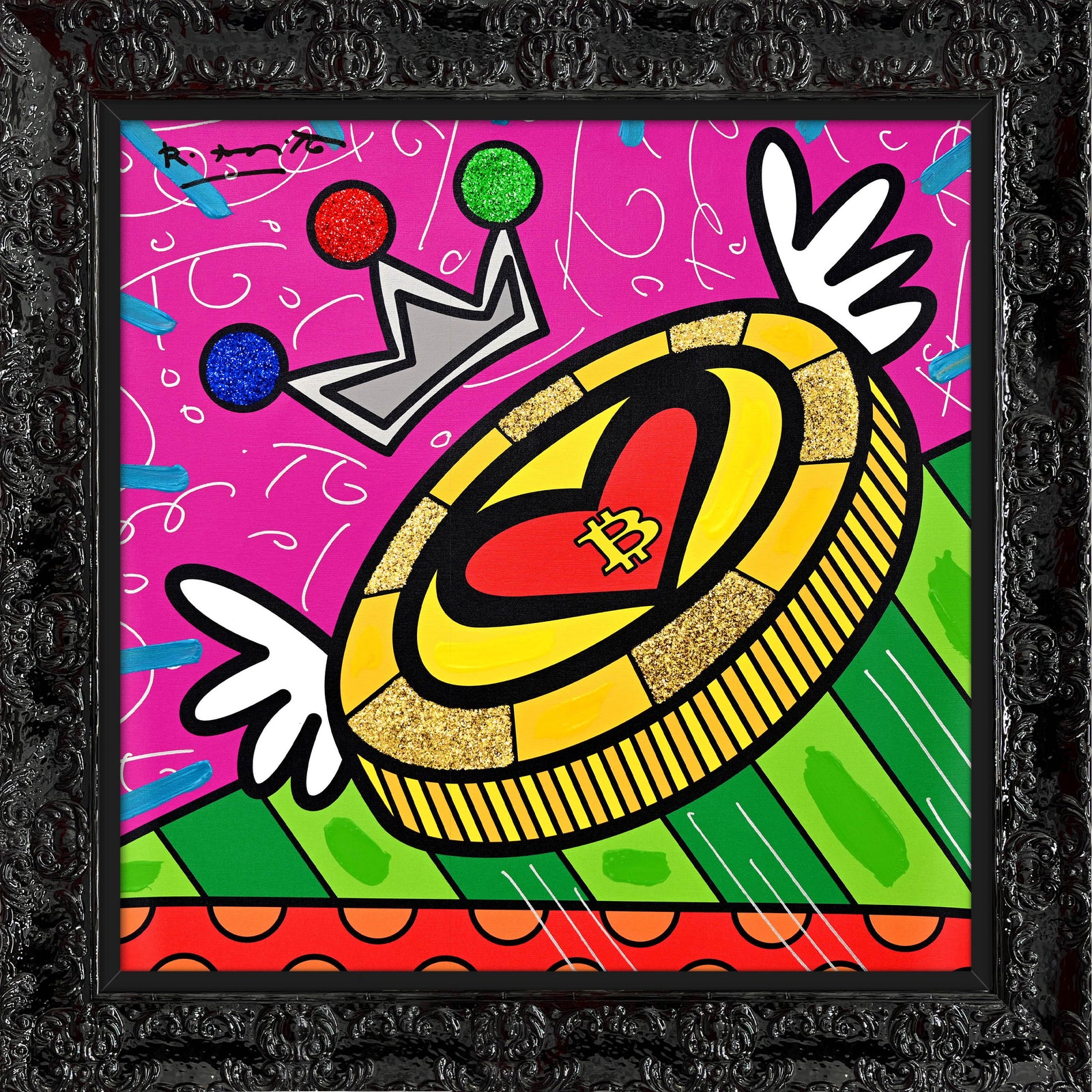 BRITTO COIN -  Mixed Media Original