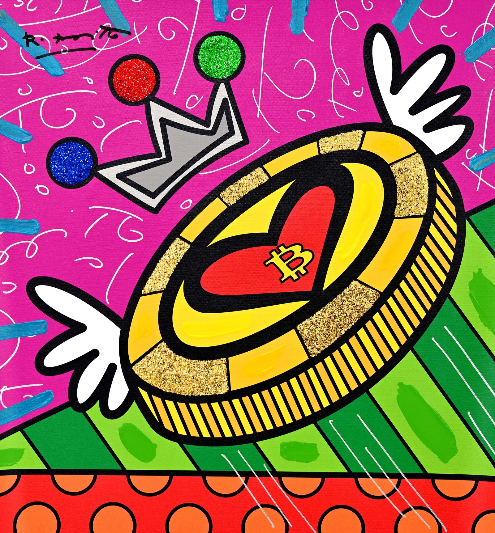 BRITTO COIN -  Mixed Media Original